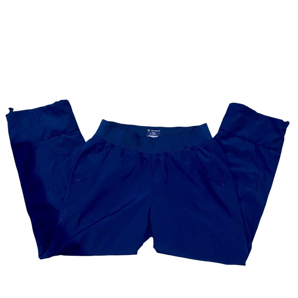Tek Gear Straight leg Athleisure Navy Blue lined pants with drawstring hem sz M